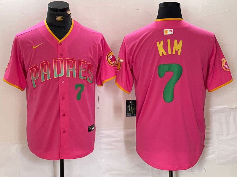 Men San Diego Padres 7 Kim Pink Jointly 2024 Nike MLB Jersey style 14
